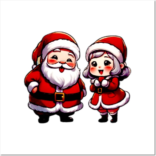 Happy Kawaii Santa Claus 06 Wall Art by Vamamoi Créations